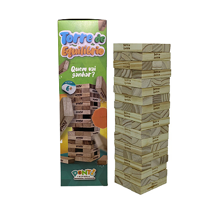 Jogo Torre de Equilibrio em Madeira