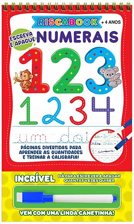 Escreva e Apague - Riscabook - Numerais