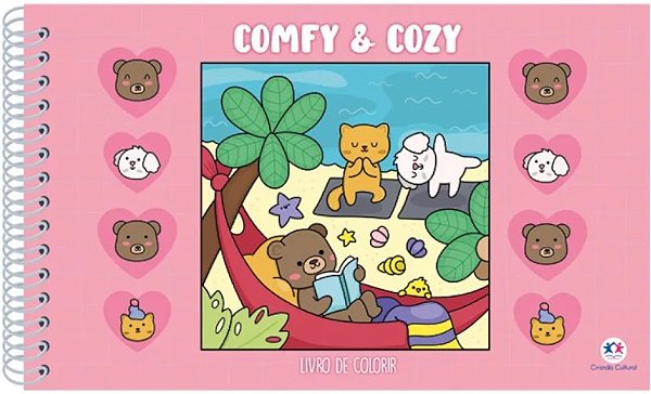 Comfy & Cozy - Livro de Colorir - Capa Dura - Pink