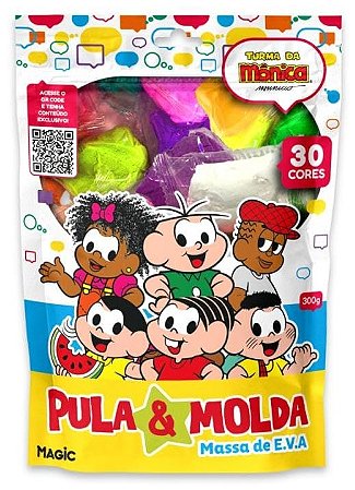 Pula & Molda - Massa de E.V.A - 30 Cores - Turma da Mônica