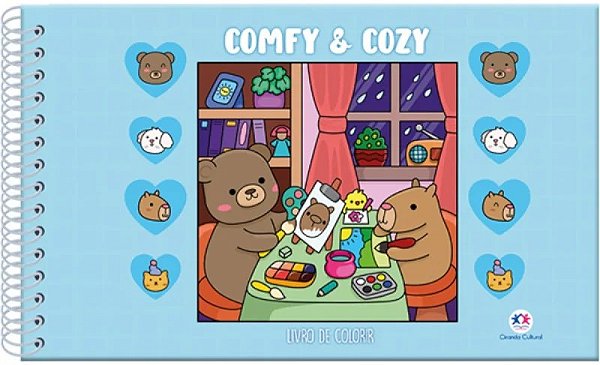 Comfy & Cozy - Livro de Colorir - Capa Dura - Blue