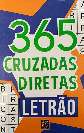 Livro: 365 Cruzadas Diretas - Letrão - Laranja e Roxo