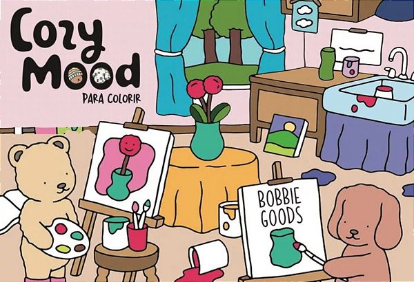 Livro Para Colorir com Folha de Acetato - Cozy Mood