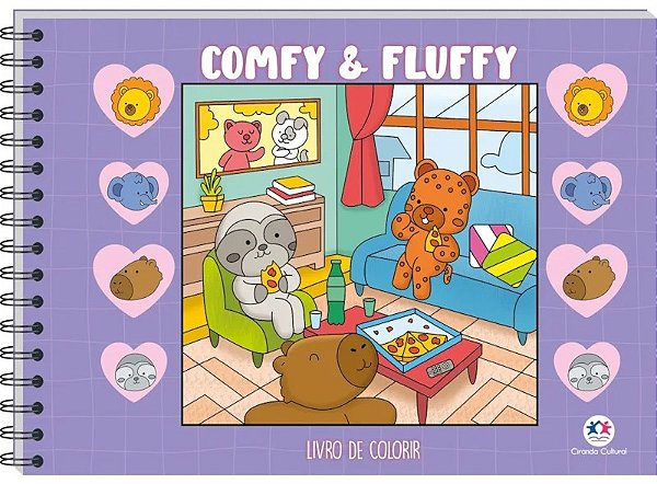 Comfy & Cozy - Livro de Colorir - Capa Dura - Purple