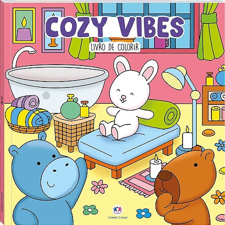 Comfy & Cozy Books - Livro de Colorir - Comfy Vibes - Rosa
