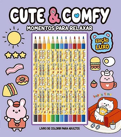 Cute & Comfy - Momentos para Relaxar - Luxo - 12 Lápis de Cor