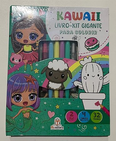Livro-Kit Gigante para Colorir - Kawaii - Blu Editora