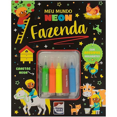 Livro Meu Mundo Neon - Fazenda - Editora Happy Books