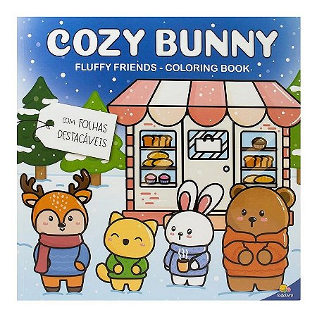 Livro Fluffy Friends - Coloring Book - Cozy Bunny -Todolivro