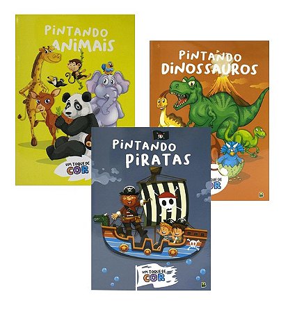 Kit com 3 Livros - Um Toque de Cor - Meninos