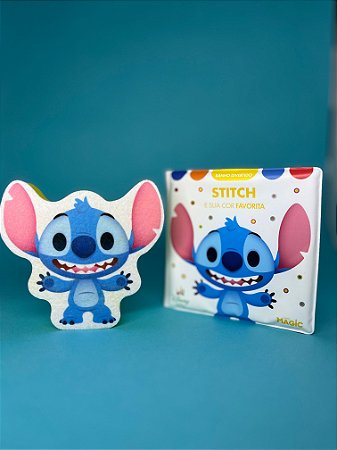 Livro de Banho + Espenja - Disney Baby - Stitch e Sua Cor Favorita