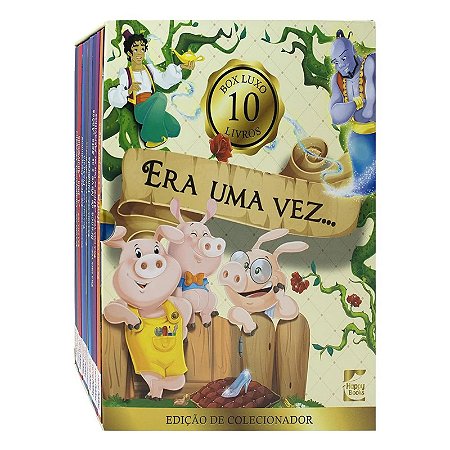 Box com 10 Livros - Era uma Vez - Edição Luxo - Happy Books