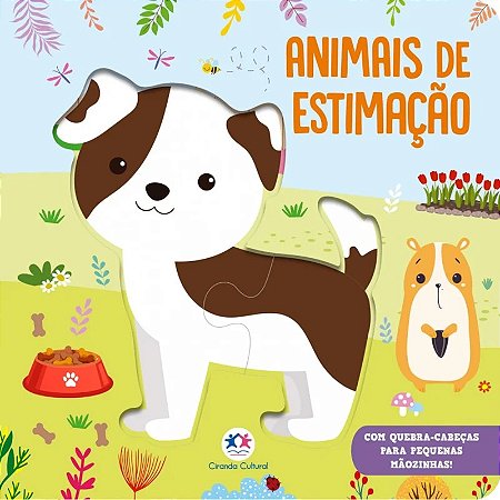 Livro Animais de Estimação - Quebra-cabeça de 2 peças