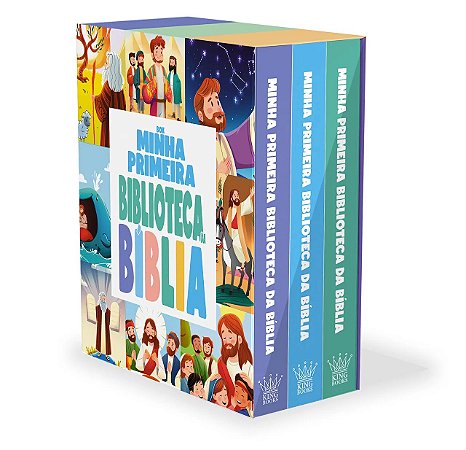 Box com 3 Livros - Minha Primeira Biblioteca da Biblia - King Books