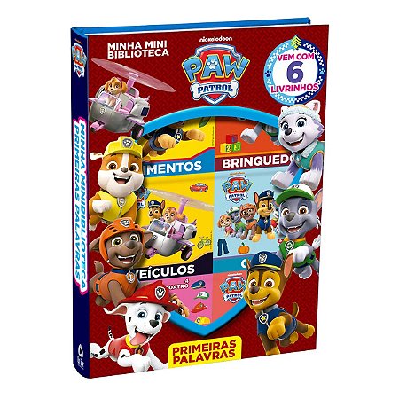 Box com 6 Livros Minha Mini Biblioteca - Patrulha Canina - Primeiras Palavras