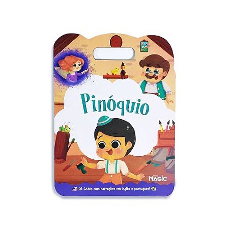 Livro Pinóquio - Texto e Narração em Português e Inglês