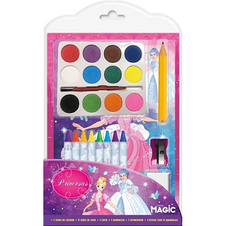 Livro Kit de Colorir - Princesas - Magic Kids