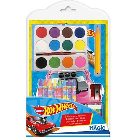 Livro Kit de Colorir - Hot Wheels - Magic Kids