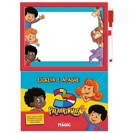 Livro Escreva e Apague - 3 Palavrinhas - Magic Kids