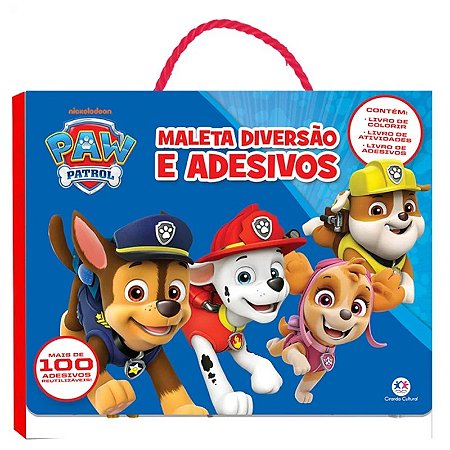 Livro Maleta Patrulha Canina - Maleta Diversão e Adesivos