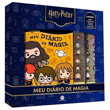 Livro Meu Diário de Magia com Varinha-Caneta e Adesivos - Harry Potter