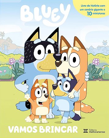 Livro com Miniaturas - Bluey - Vamos Brincar - Editora Melhoramentos