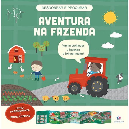 Livro Desdobrável + Brincadeiras - Aventura na Fazenda - Editora Ciranda Cultural