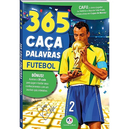 Livro 365 Caça-Palavras - Futebol: Cafu - Editora Ciranda Cultural