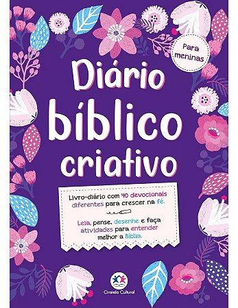 Livro-Diário Bíblico Criativo - Para Meninas - Editora Ciranda Cultural
