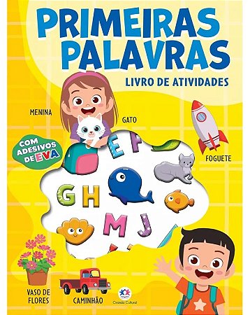 Livro de Atividades e Adesivos de EVA - Primeiras Palavras