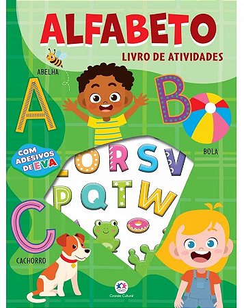 Livro de Atividades e Adesivos de EVA - Alfabeto
