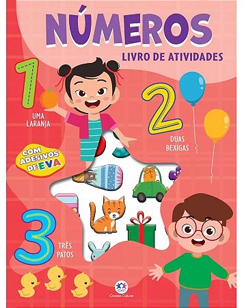 Livro de Atividades e Adesivos de EVA - Números