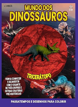 Livro Mundo dos Dinossauros - Tricerátopo - com Miniatura