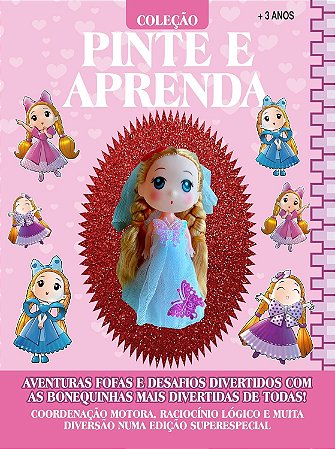 Livro Pinte e Aprenda 4 - Bonequinhas Fofuchas Encantadas - Colecionável