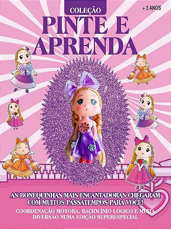 Livro Pinte e Aprenda 3 - Bonequinhas Cute Babys - Colecionável