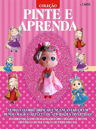 Livro  Pinte e Aprenda 2 - Bonequinhas Sweet Toys - Colecionável