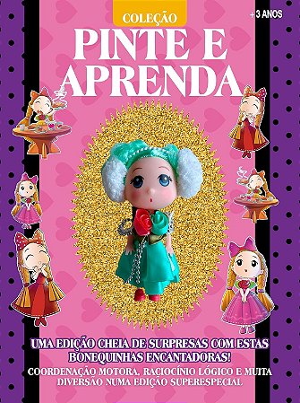 Livro Pinte e Aprenda  1 - Bonequinhas Sweet Toys - Colecionável