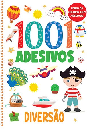 Livro de Colorir com 1001 Adesivos - Diversão