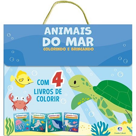 Livro Colorindo e Brincando - Animais do Mar - Editora Ciranda Cultural