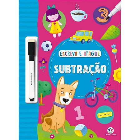 Livro Escreva e Apague - Subtração - Editora Ciranda Cultural