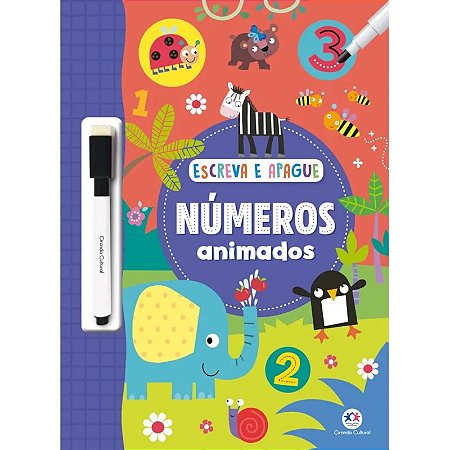 Livro Escreva e Apague - Números Animados - Editora Ciranda Cultural