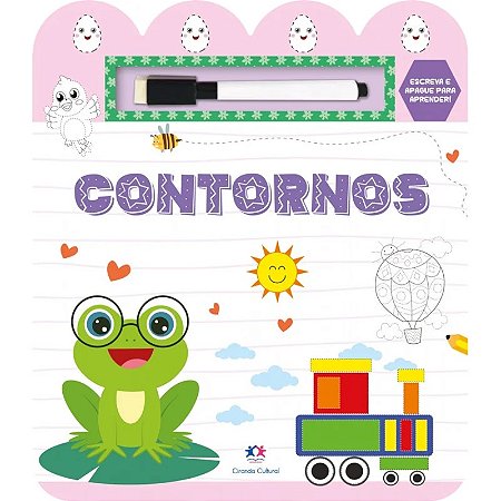 Livro Escreva e Apague - Contornos - Editora Ciranda Cultural