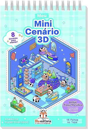 Livro Meu Mini Cenário 3D - Azul
