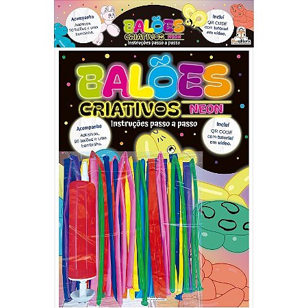 Meu Livro-Kit de Balões Criativos: Neon