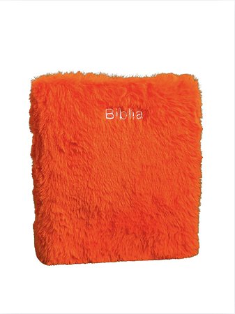 Livro Bíblia da Criança - Capa de Pelúcia Laranja