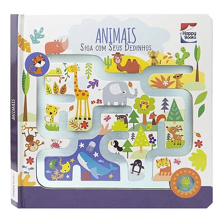 Livro Siga com Seus Dedinhos - Animais - Editora Happy Books