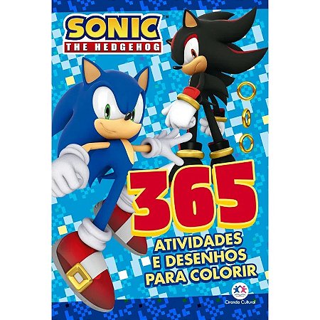 Livro 365 Atividades e Desenhos para Colorir - Sonic