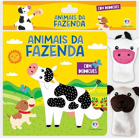Livro com Dedoches - Animais da Fazenda - Editora Ciranda Cultural