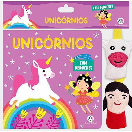 Livro com Dedoches - Unicórnios - Editora Ciranda Cultural