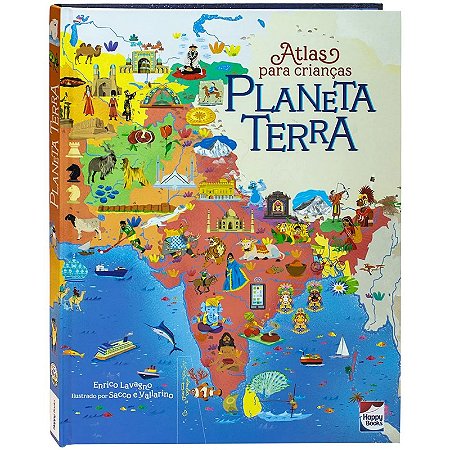 Livro Atlas para Crianças: Planeta Terra - Editora Happy Books